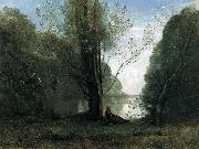 Jean Baptiste Camille  Corot Solitude Recollection of Vigen Limousin Spain oil painting artist